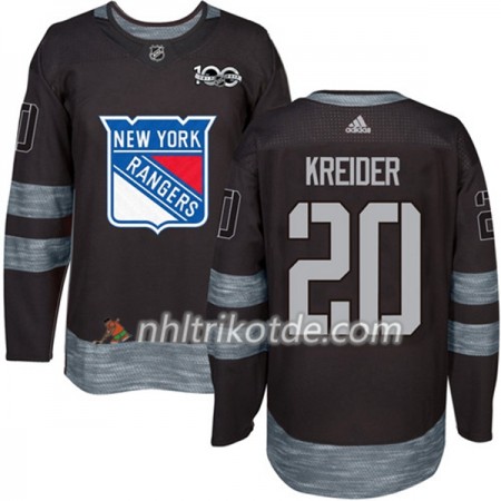 New York Rangers Trikot Chris Kreider 20 1917-2017 100th Anniversary Adidas Schwarz Authentic - Herren